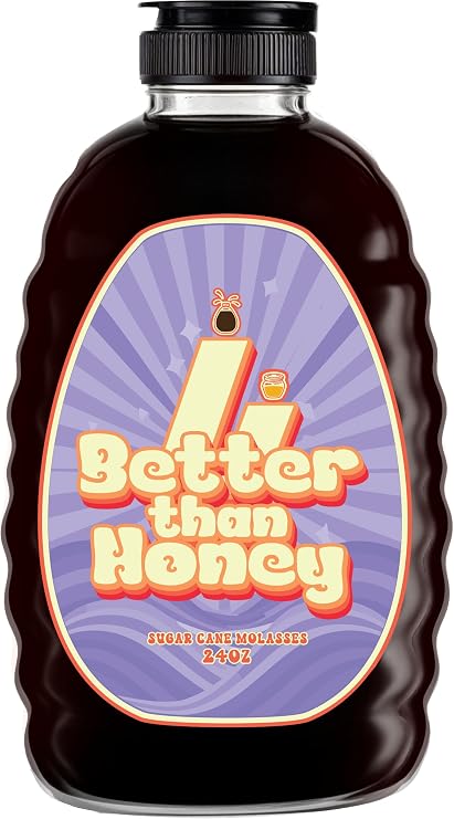 Better Than Honey Molasses 24oz Natural Sweetener with Rich Flavor | Iron-Rich Sugar Alternative for Baking, Cooking, Oatmeal, Smoothies & More