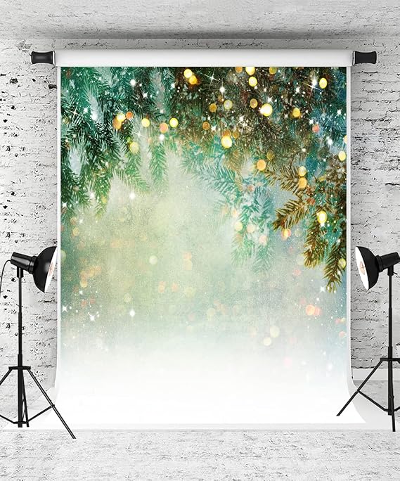 Kate 6.5x10ft Christmas Backdrop for Photography - Bokeh Photo Studio Background with Glitter