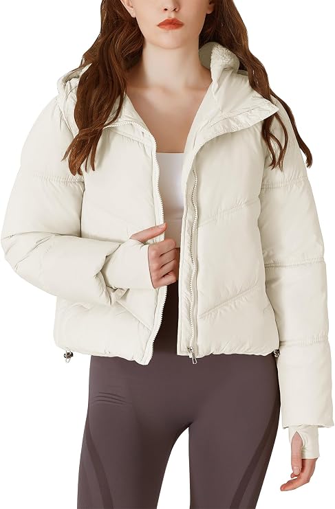 Ogfao Womens Lightweight Quilted Puffer Jacket with Hood
