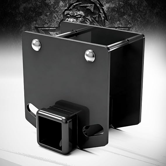 XPE RV Bumper Hitch Receiver 2 inch Heavy Duty Adapter Fits 4 x 4 inches Square RV Rear Bumpers 3500 LBS Capacity for Bike Racks Cargo Carriers