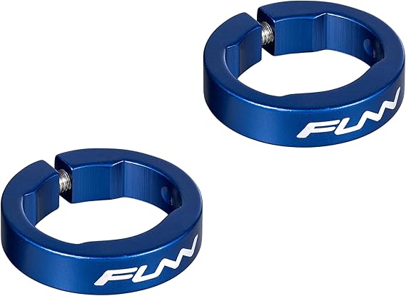 Funn Alloy Bike Grip Clamping Rings for Hilt, Holeshot MTB Grips, Grip Lock Rings for Securing Bicycle Handlebar Grips in Place