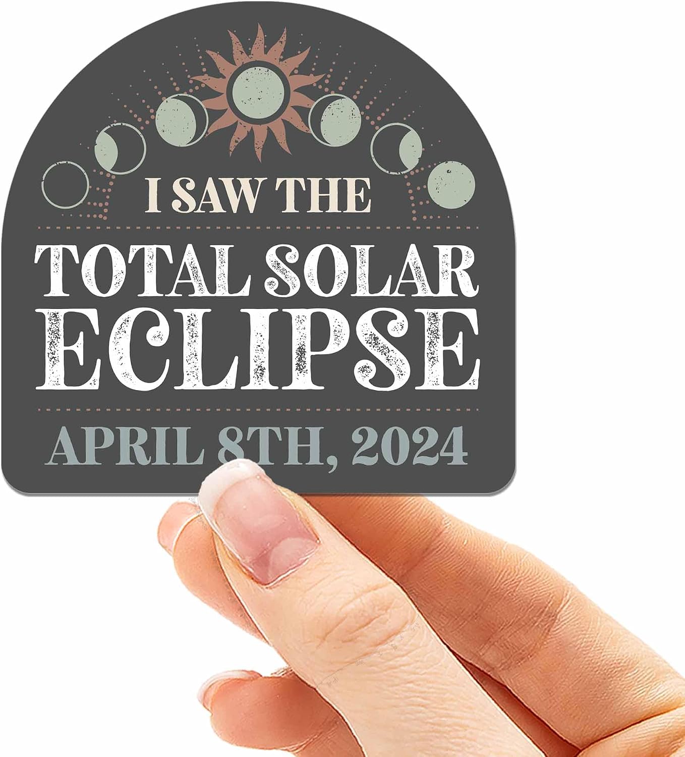 I Saw the 2024 Eclipse Sticker for Laptop, April 8 Total Solar Eclipse Decal for Hydroflask Water Bottle