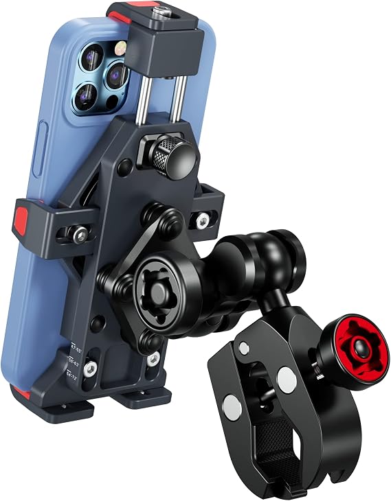 BRCOVAN Metal Anti-Theft Motorcycle Phone Mount with Vibration Dampener