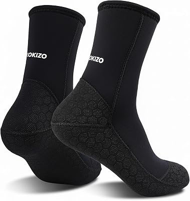 Neoprene Diving Water Socks, 3mm Beach Booties Anti-Slip Wetsuit Sand Socks for Snorkel Surfing Kayaking Swimming