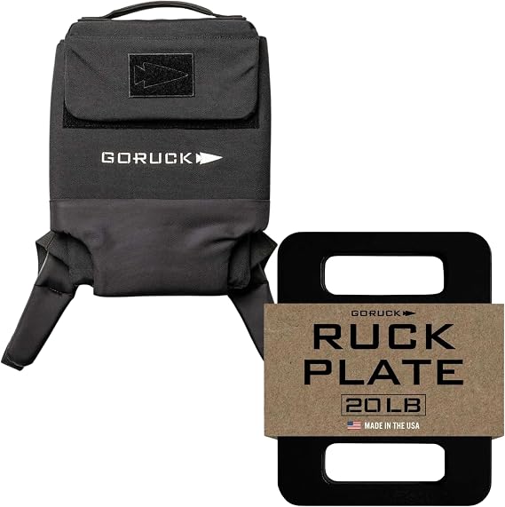 GORUCK Ruck Plate Carrier 3.0 and 20LB Ruck Plate Bundle, Black