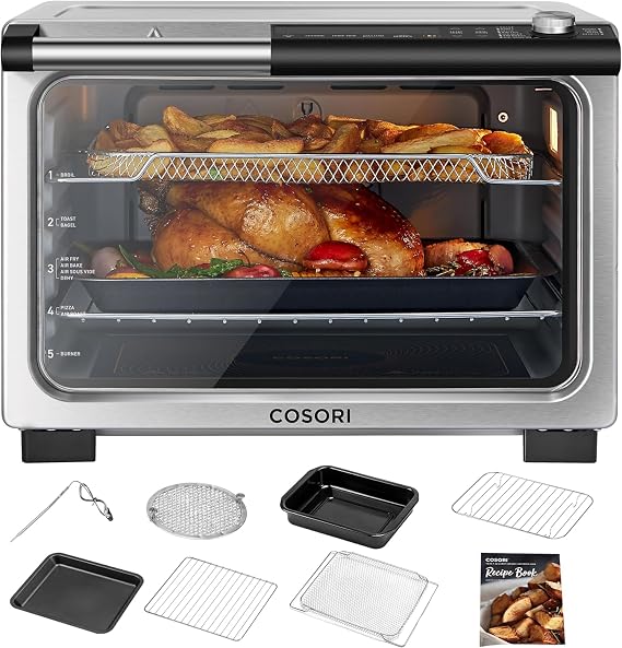 COSORI 13-in-1 26-Quart Ceramic Air Fryer Toaster Oven Combo+ COSORI Splatter Guard, Keep Your Oven Clean from Oil & Smoke