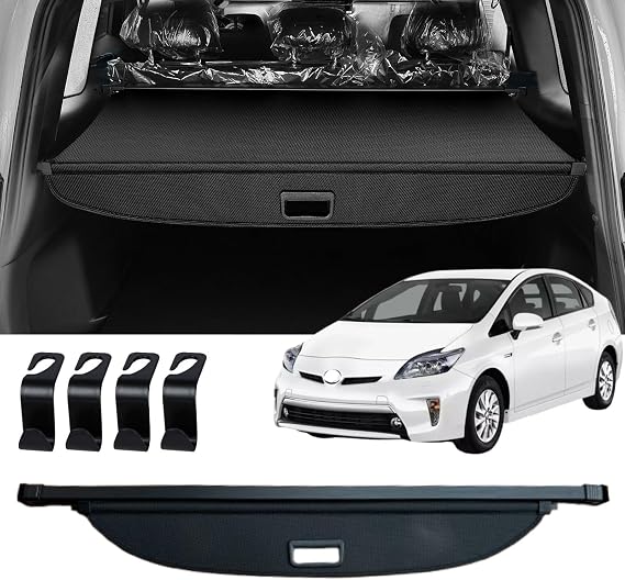 AUXKO Retractable Cargo Cover for Toyota Prius 2015-2010, Carbon Fiber