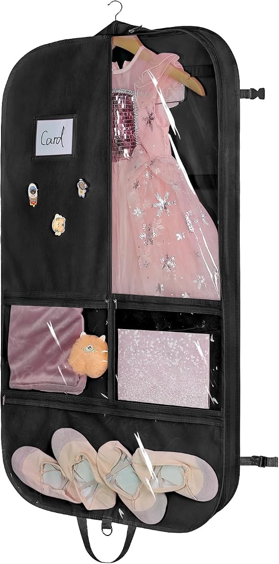 Univivi 40 Inch Dance Costume Garment Bags for Dancers, Black