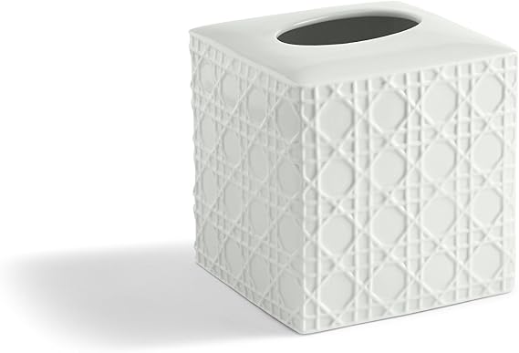 Kassatex ARN-TH Rattan Tissue Holder , White
