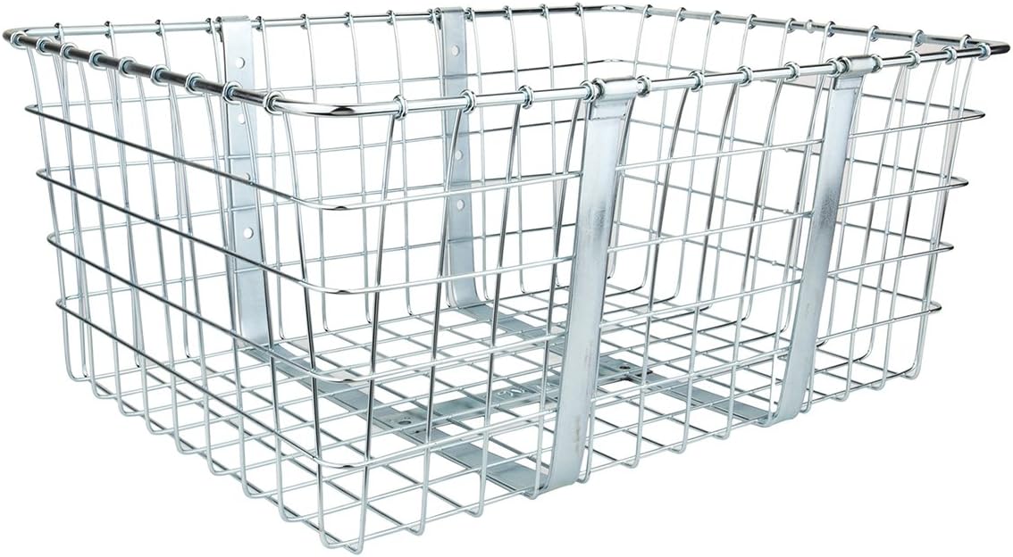 Wald 57 Bicycle Basket, Chrome, 21 x 15 x 9"