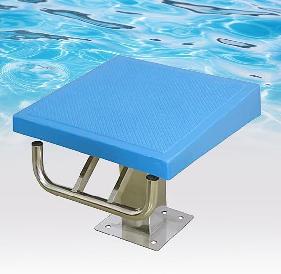 Swimming Pool Diving Board,Heavy Duty Competition Training Pool Diving Platform,with Stainless Steel Base, Non Skid Surface, Square Base,for Current Pool and Competition,A