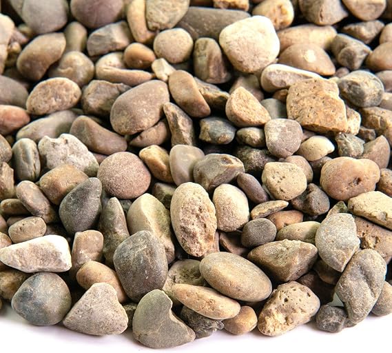 Landscape Rock and Pebble | 20 Pounds | Natural, Decorative Stones and Gravel for Landscaping, Gardening, Potted Plants, and More (Ironwood, 3/8 Inch)