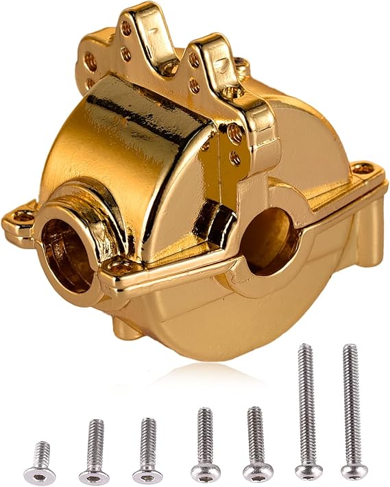 kingsea RC Aluminum Front Rear Gear Box Housing Compatible with WLtoys 1/18 A949 A959 A969 A979 K929 RC Model Car Replacement(Gold)