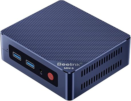 Beelink MINI S12 Mini PC, Intel N95 Processor Up to 3.4GHz, 8GB DDR4 RAM 480GB SSD, Dual HDMI 4K Display, WiFi 5, Bluetooth 4.2, 2.5G LAN Small Desktop Computer, W11 Home