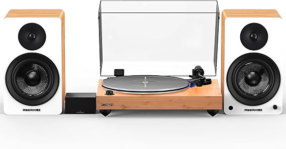 Fluance Reference RT85 High Fidelity Vinyl Turntable with PA10 Phono Preamp and Ai61 Powered 6.5" Bookshelf Speakers, Ortofon 2M Blue Cartridge, 120W Class D Amplifier, Bluetooth (Lucky Bamboo)