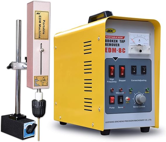 EDM-8C 800W,110V Portable EDM,Broken Tap Remover, Tap Disintegrator, Fast Remove 5/64'' to 25/32'' Broken taps,Drills,reamers,Bolts (Depth Setting for Blind Hole)