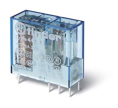 FINDER 40.52.9.012.0000 0.055A Coil, 12VDC Coil, 650MW, AC Output, DC Input, DPDT, MOMENTARY, PCB OR 95 Series SOCKETS, PowerSignal Relay