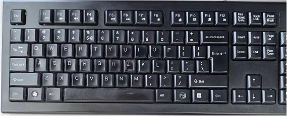JYKEYMOUT Standard Computer Keyboard, Black