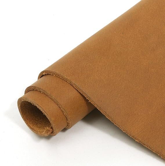 6''X12'' Genuine Leather Sheets for Crafts Full Grain Leather Tooling Leather 2mm Thick Cowhide Leather Pieces Square Brown