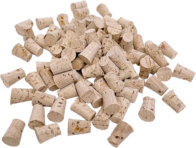 Painful Pleasures 100 count Body Piercing Corks Stoppers Price Per Bag of 100 Natural Cork 3/8 by 1/2 by 5/8 10mm x 13 x 16 Essential body piercing Jewelry Tool