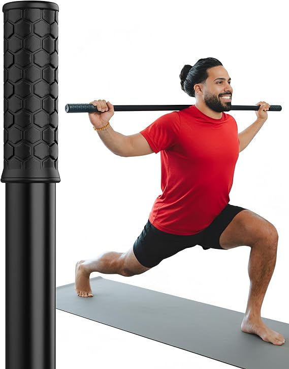 5ft Yoga Stick, Bamboo Stretching Stick for Mobility, Flexibility & Balance