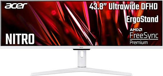 acer Nitro XV431C Pwmiiphx 43.8" DFHD (3840 x 1080) UltraWide Gaming Monitor | AMD FreeSync Premium | 120Hz | 1ms VRB | HDR400 | 93% DCI-P3 | 1 x Display Port, 1 x HDMI 2.0 Port and 1 x HDMI 1.4