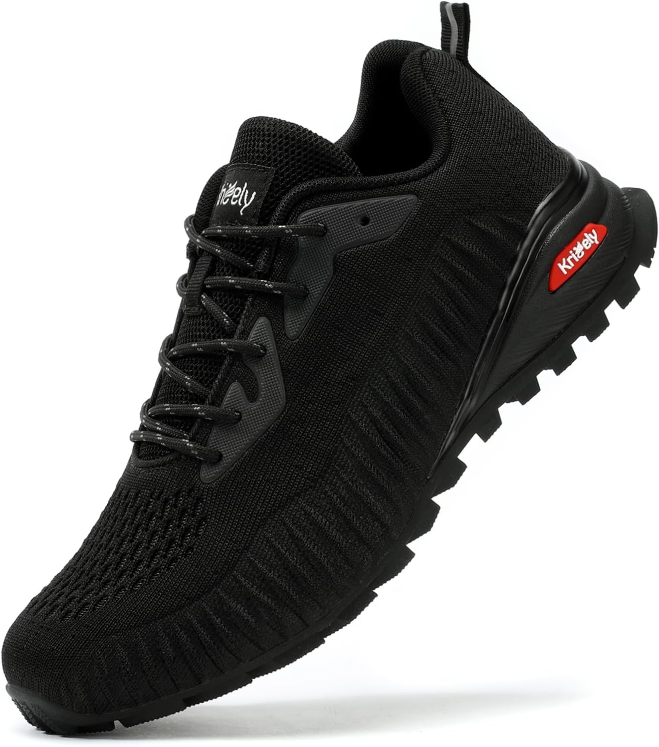 Kricely Trail Running Shoes Mens Breathable Lightweight Trainers Non-Slip Low Rise Walking Shoes