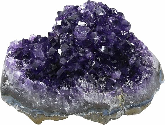 Raw Amethyst Stones and Crystals Rock, Gemstones, Healing Crystals(2.2Lb) | Natural Amathesis Crystal Clusters, Geodes with Crystals, Cuarzo Amatista Original, Real Amethyst Crystals Geode