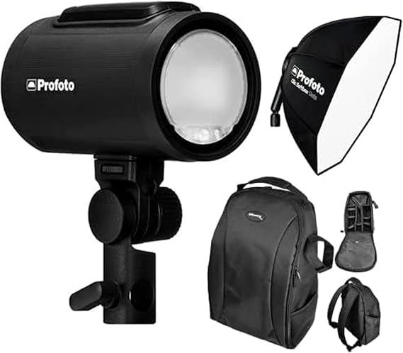 PROFOTO A2 Flash Head with Profoto Clic Softbox Octa and Camera Backpack