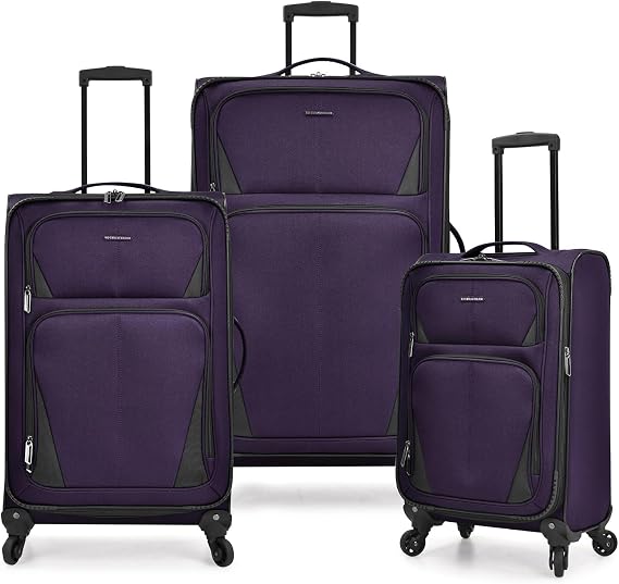 U.S. Traveler Aviron Bay Expandable Softside Luggage with Spinner Wheels