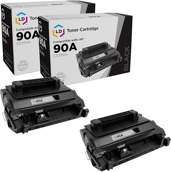 LD Products Compatible Toner Replacement for HP 90A CE390A (Black, 2-Pk)