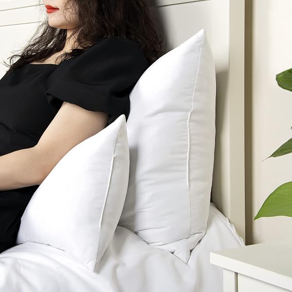 puredown Goose Down Feather White Pillow Inserts Plus Lumbar Pillow Inserts