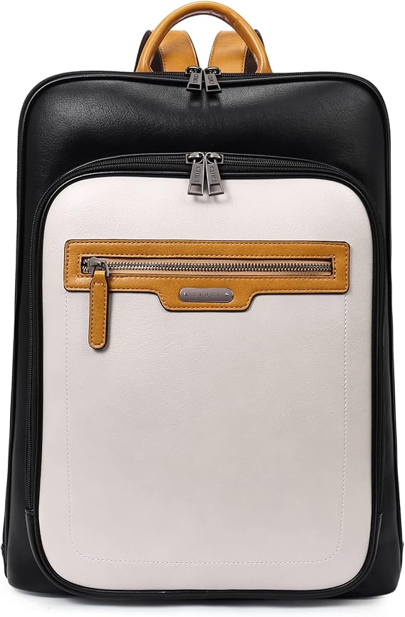 CLUCI Leather Backpack for Women 15.6 Inch Laptop Backpack Vegetable Tanned Full Grain Backpack Purse for Women Work Daypack