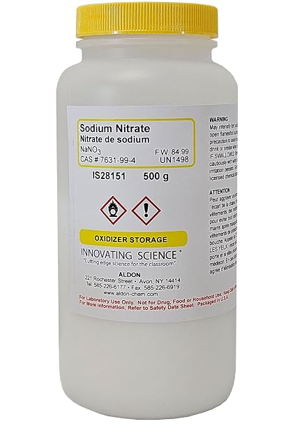 Innovating Science - Sodium Nitrate Prill Lab Grade 500g - Versatile Oxidizing Agent for Scientific, Industrial, and Research Applications