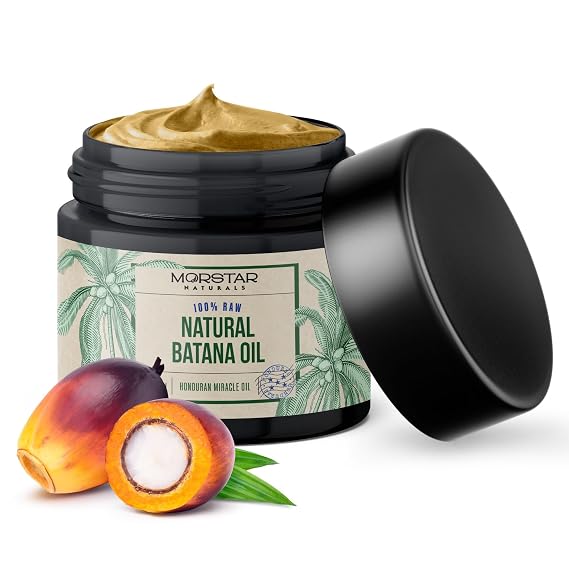 Morstar Batana Oil - Dr. Sebi Approved Raw Batana Oil for Hair Growth - 3.4 oz