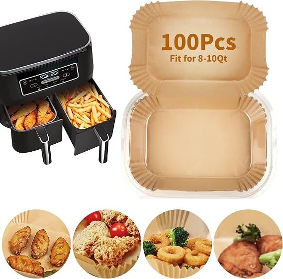 Air Fryer Paper Liners for Ninja DZ201/DZ401/DZ550/DZ302/SL401/SL451