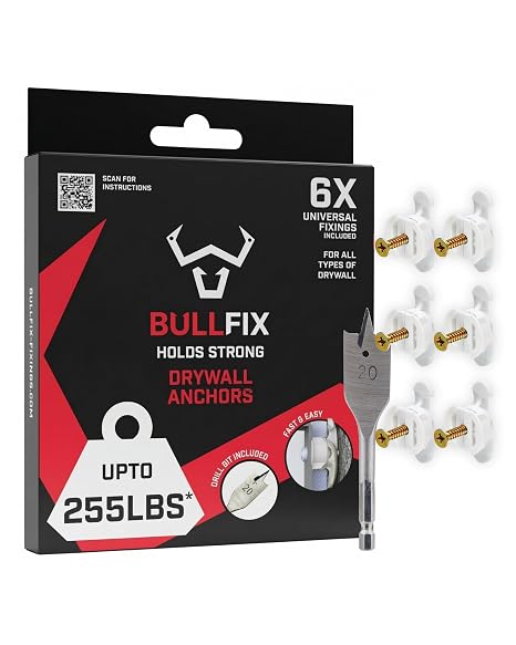 Bullfix Universal Plasterboard Fixings Heavy Duty - 6 Pack
