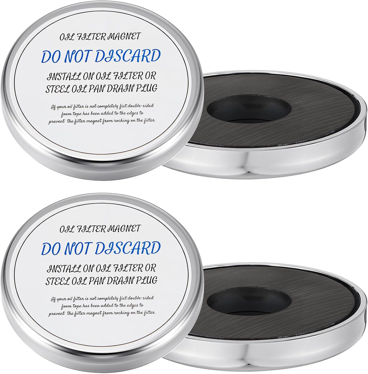 2 Pcs Oil Filter Magnets Protect Our Performance Engine Fit 2.6 Inches Suitable for Most Cars and Trucks