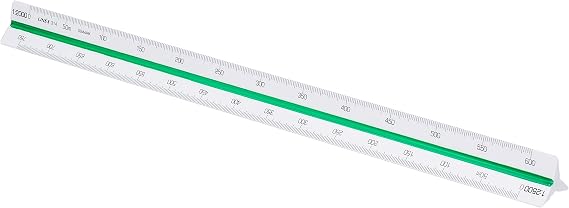 Linex Triangular Scale 314 30 cm Various Scale White