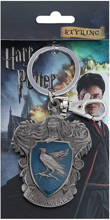 Harry Potter Ravenclaw School Crest Pewter Keychain, Silver