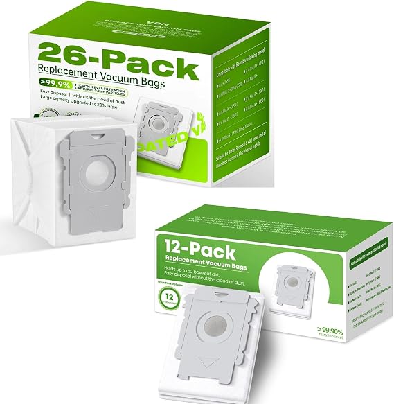 VBN 26+12 Combo Pack, Multi-Pack for Extended Use, Total of 38 Vacuum Bags