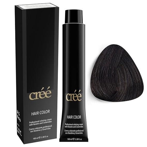 Cree Professional 3 - Dark Brown Permanent Hair Color - Long Lasting, Rich Vibrant - Gray Coverage 100ml - 3.4 fl.oz.