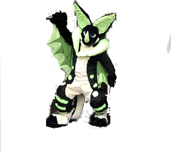 Fly Angel Dragon Bat 3-D Eyes Fursuit Fullsuit Costumes Full Furry Suit Furries Anime Digitigrade Costume Bent Legs