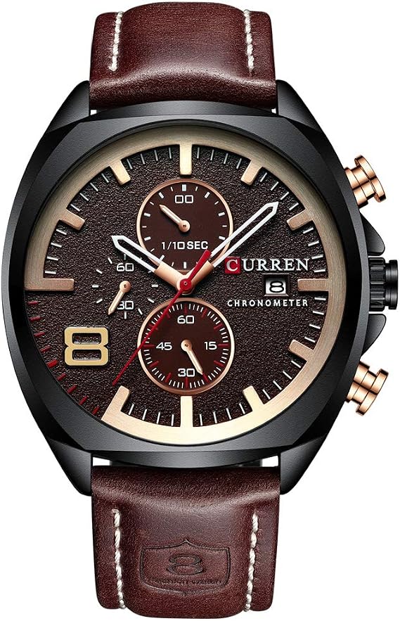 CURREN Watch Men Waterproof Chronograph Sport Military Male Clock Leather Man Wristwatch Relogio Masculino
