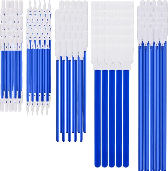 500 Pack Foam Tip Cleaning Swab Kit 5 Types Multi Purpose Swabs Cleanroom Sponge Stick Lint Free Foam Tip Swab for Printer Optics Lens Camera Arts and Crafts Automotive Detailing