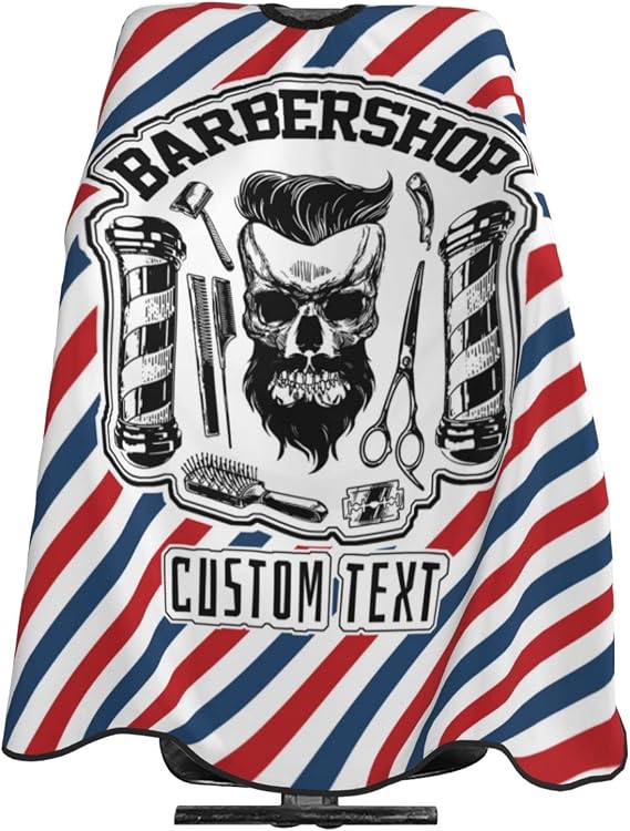 Custom Barber Cape, Personalized Text Hair Cutting Cape for Men, Customized Haircut Kit Hairdressing Apron