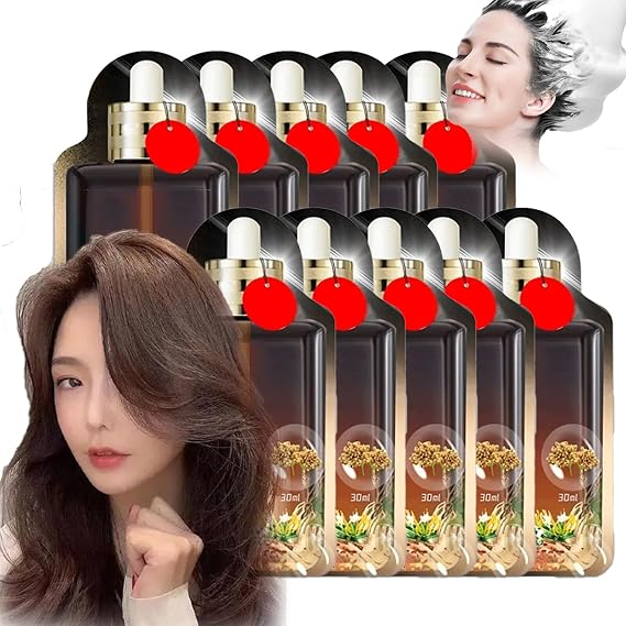 Plant Based Hair Dye Shampoo Bubble Plant Hair Dye Shampoo Fruit Hair Dye Plant Hair Care Essence Plant Extract Non-damage Hair Dye Cream, 30ml 10packs/Box