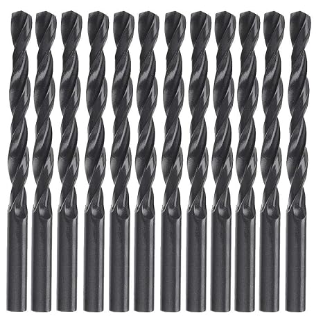 12PCS,5/64",Black Oxide, Twist Drill Bits