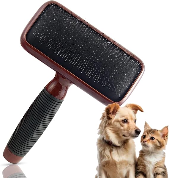 Kenchii Medium Slicker Brush for Dogs, Detangling and Loose Fur