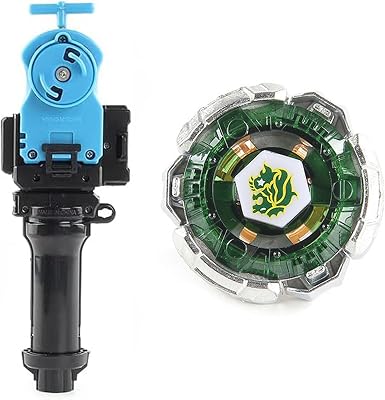 Battling Toys - Bay Battle Game Top Blade High Performance Fight Fusion Gyro Toy BB106 Fang Leone 130W2D with Power Blue String Launcher & Grip BB-106